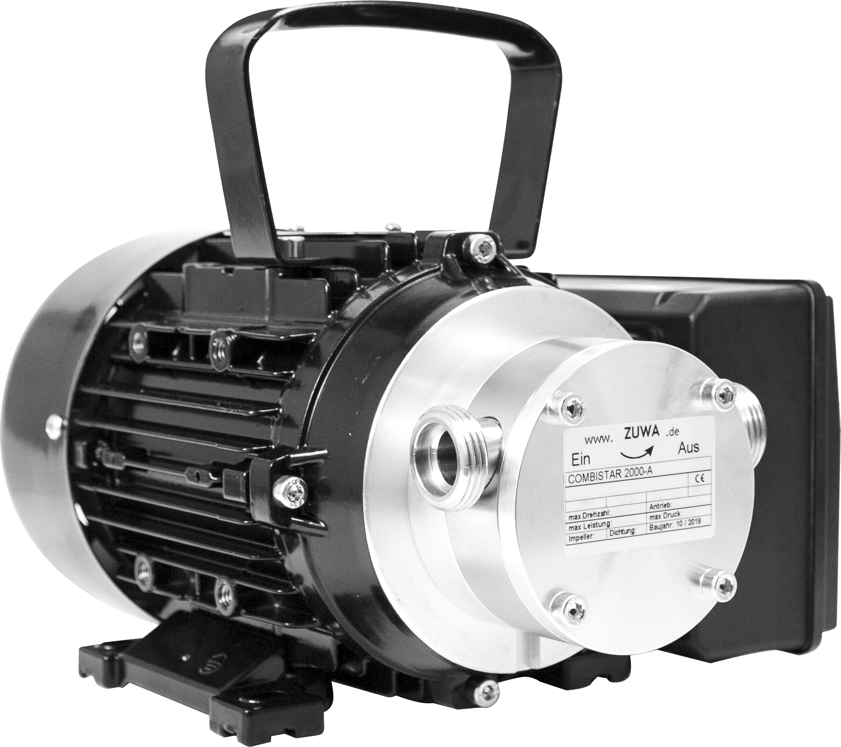 Impellerpump with motor, cable and plug
